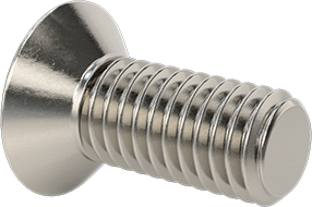Image of Product. Back orientation. 18-8 Stainless Steel Torx Flat Head Screws, M5 x 0.8 mm Thread Size, 12 mm Long.