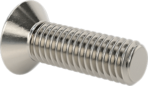 Image of Product. Back orientation. 18-8 Stainless Steel Torx Flat Head Screws, M5 x 0.8 mm Thread Size, 16 mm Long.