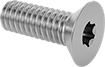 Image of Product. Front orientation. Flat Head Screws. Stainless Steel Torx Plus Flat Head Screws.