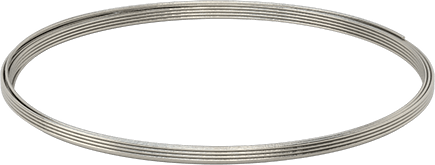 Image of Product. Front orientation. Bend-and-Stay Corrosion-Resistant 316 Stainless Steel Wire, 1 lbs. Coil, Matte, 0.08" Diameter.
