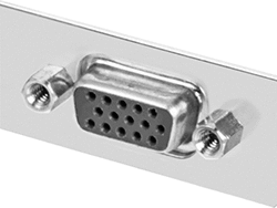 Image of ProductInUse. Jack Screws Installed on Panel. Front orientation. Jack Screws.