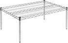 Image of Product. Vented Wire Shelving. Front orientation. Unassembled. Platform Shelving.