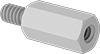 Male-Female Threaded Hex Plastic Standoffs