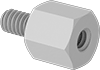 Male-Female Threaded Hex Plastic Standoffs
