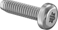 Image of Product. Front orientation. Tapping Screws. Strip-Resistant Steel Torx Rounded Head Screws for Sheet Metal.