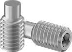 Image of Product. Front orientation. Set Screws. Stainless Steel Extended-Tip Set Screws.