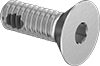 Stainless Steel Thread-Locking Hex Drive Flat Head Screws