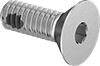 Thread-Locking Stainless Steel Hex-Drive Flat Head Screws
