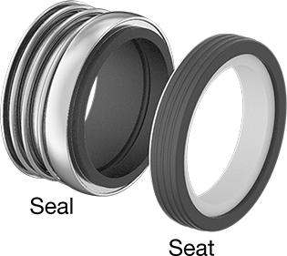 Image of Product. Front orientation. Exploded view. Contains Annotated. Mechanical Pump Shaft Seal, Number 360.