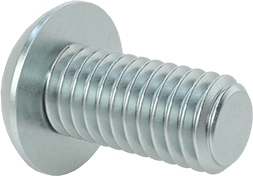 Image of Product. Back orientation. Zinc-Plated Steel Button Head Torx Screws, Class 8.8, M3 x 0.5 mm Thread, 6 mm Long.