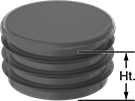 Image of Product. Front orientation. Contains Annotated. Protective Plugs. Snap-In Plugs, Style 1.