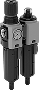 Image of Product. Front orientation. Compressed Air Filter/Regulators. Norgren Modular Compressed Air Filter/Regulators for Oil and Particle Removal.