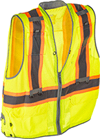 Image of Product. Front orientation. Vests. High-Visibility Vests for Fall-Arrest Harnesses.