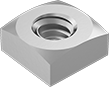 Image of Product. Front orientation. Square Nuts. Highly-Corrosion-Resistant 316 Stainless Steel Square Nuts.