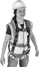 Image of ProductInUse. Front orientation. Fall-Arrest Harnesses. Fall-Arrest Harnesses with Lanyards.