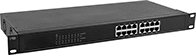 Image of Product. 16 Sockets. Front orientation. Ethernet Switches. Rack-Mount Ethernet Switches, Ethernet Switches with Power Over Ethernet (PoE) Type 2, 16.