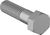 Image of Product. Front orientation. Hex Head Screws. Bronze Hex Head Screws, Partially Threaded.