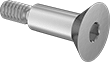 Image of Product. Front orientation. Shoulder Screws. Stainless Steel Flat Head Hex-Drive Shoulder Screws.