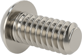 Image of Product. Back orientation. 18-8 Stainless Steel Button Head Hex-Drive Screw, 1/4"-20 Thread Size, 1/2" Long.