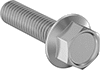 Image of Product. Front orientation. Hex Head Screws. Steel Flanged Hex Head Screws, Fully Threaded.