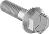 Image of Product. Front orientation. Hex Head Screws. Steel Flanged Hex Head Screws, Partially Threaded.