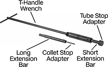 Image of Product. Front orientation. Contains Annotated. Lathe Spindle Stops.