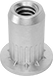 Image of Product. Bottom orientation. Rivet Nuts. Thick-Wall Twist-Resistant Rivet Nuts For Soft Materials.