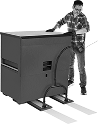 Image of ProductInUse. Front orientation. Moving Slides. Air-Glide Moving Slides.