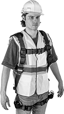 Image of ProductInUse. Front orientation. Fall-Arrest Harnesses. Harsh-Environment Fall-Arrest Harnesses.