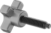Steel Four-Arm Extended-Tip Thumb Screws