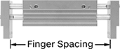 Image of Attribute. Front orientation. Contains Annotated. Wide-Opening Air-Powered Pick-and-Place Grippers.