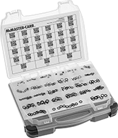 Image of Product. Front orientation. O-Rings. Water- and Steam-Resistant EPDM O-Ring Assortments, 400 Pieces.