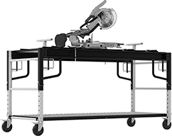 Image of Product. Miter Saw Stand (Saw not Included). Front orientation. Scaffolds. Multifunction Workbench Adjustable Scaffolds.
