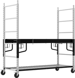 Image of ProductInUse. Scaffolding. Front orientation. Scaffolds. Multifunction Workbench Adjustable Scaffolds.