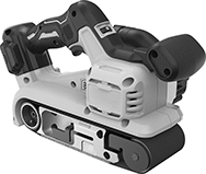 Image of Product. Front orientation. Sanders. Cordless Belt Sanders, Model Number DCW220B.