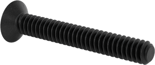 Image of Product. Back orientation. Mil. Spec. 18-8 Stainless Steel Phillips Flat Head Screws, Black-Oxide, 100 Degree Countersink, 6-32 Thread Size, 1" Long.