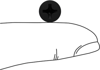 Image of Product. Side1 orientation. Contains SizingReference. Mil. Spec. 18-8 Stainless Steel Phillips Flat Head Screws, 100 Degree Countersink Angle, 8-32 Thread Size, 5/16" Long.