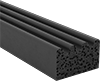 Water- and Weather-Resistant Foam Rubber Surface-Mount Edge Seals