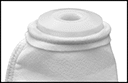 Image of Product. Filter Bag Shown with Threaded Adapter. Front orientation. ZoomedIn view. Contains Border. Filter Bags. Thread-On Filter Bags for Organic Acids, Mineral Acid, and Alkali.