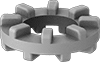 Ribbed Vibration-Damping Washers