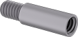 Image of Product. Front orientation. Binding Barrels. Brass Low-Profile Binding Barrels and Screws, Zinc-Plated Steel, Extensions.