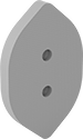 Image of Product. Pointed Oval. Front orientation. For Pointed Oval Sheet. Air-Powered Detail Sheet Sanders.