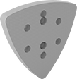 Image of Product. Triangle. Front orientation. Backup Pads. Air-Powered Detail Sheet Sanders, For Triangle Sheet.