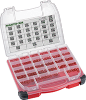 Image of Product. Front orientation. O-Rings. High-Temperature Silicone O-Ring Assortments, 400 Pieces.