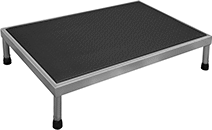 Image of ProductInUse. Front orientation. Work Platforms. Corrosion-Resistant Antifatigue Work Platforms.