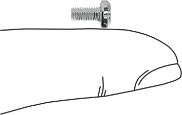 Image of Product. Side1 orientation. Contains SizingReference. Impact-Resistant Polycarbonate Screws, Pan Head Phillips, M3 x 0.5 mm Thread Size, 6 mm Long.