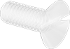 Metric Impact-Resistant Polycarbonate Slotted Flat Head Screws