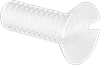 Impact-Resistant Polycarbonate Slotted Flat Head Screws