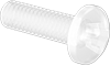 Metric Impact-Resistant Polycarbonate Pan Head Phillips Screws