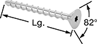 Image of Product. Front orientation. Contains Annotated. Masonry and Concrete Screws. Heavy Duty Flat Head Tapping Screws for Masonry and Concrete.